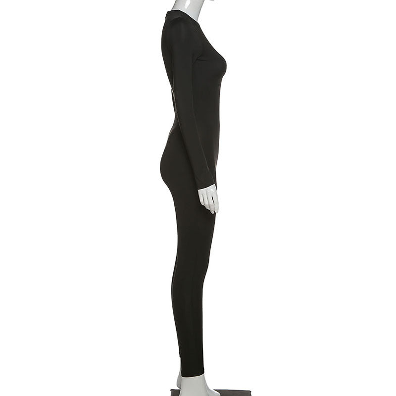 Sexy High Waist Long Sleeves Yoga Sporting Jumpsuits