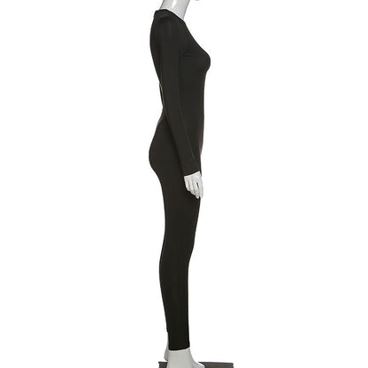 Sexy High Waist Long Sleeves Yoga Sporting Jumpsuits