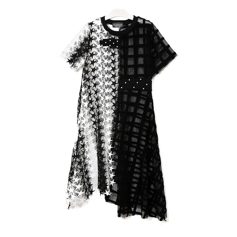 Summer Irregular Star Designed Women Long Midi Dresses