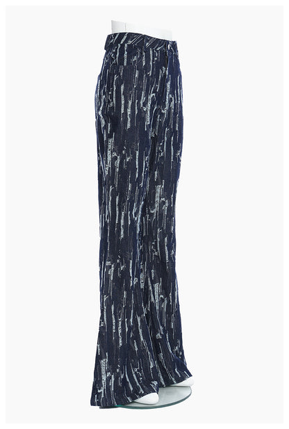 Designed Vintage Denim Trumpet Pants for Women