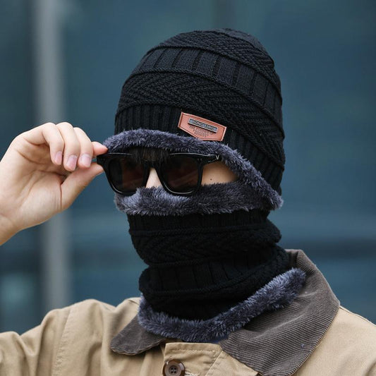 Men's Fleece Liner Winter Knitting Hats&Scarf--Free Shipping at meselling99