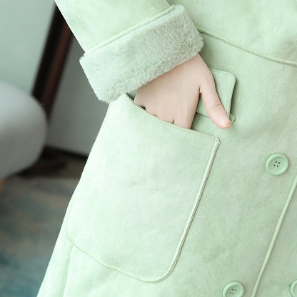 Winter Sherpa Warm Thick Outerwear Overcoats for Women