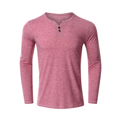 Fall V Neck Long Sleeves T Shirts for Men