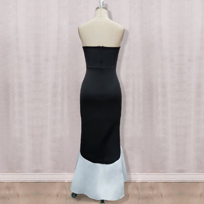 Strapless Women Irregular Ruffed Sexy Plus Size Dresses