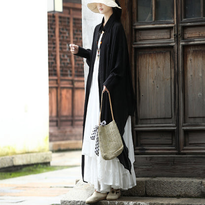 Simple Design Linen Long Shirts and Sun Dress