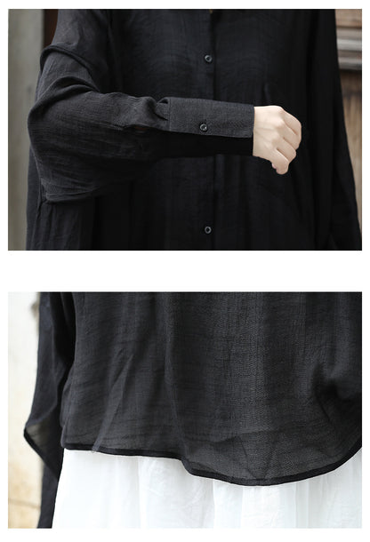 Simple Design Linen Long Shirts and Sun Dress