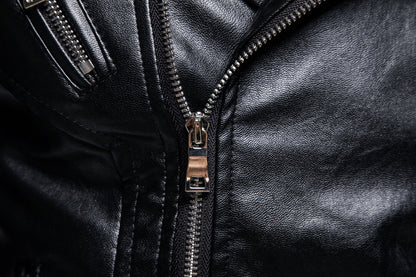 Fall Plus Sizes Pu Leather Jackets for Men