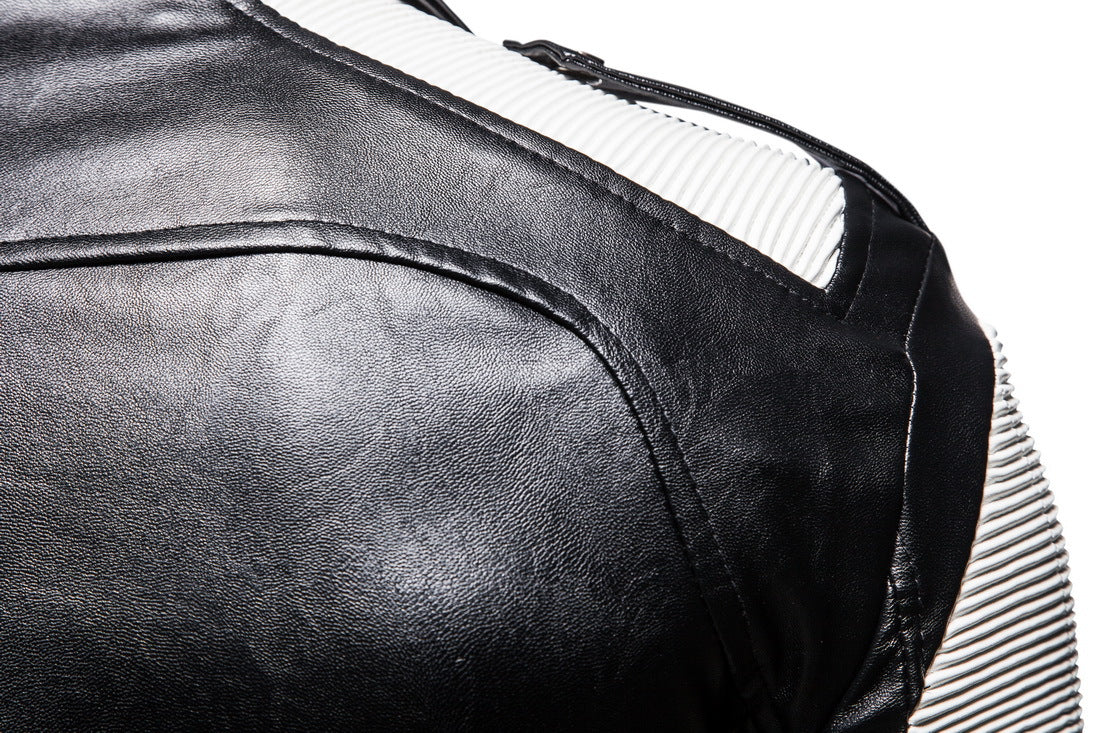 Fall Plus Sizes Pu Leather Jackets for Men