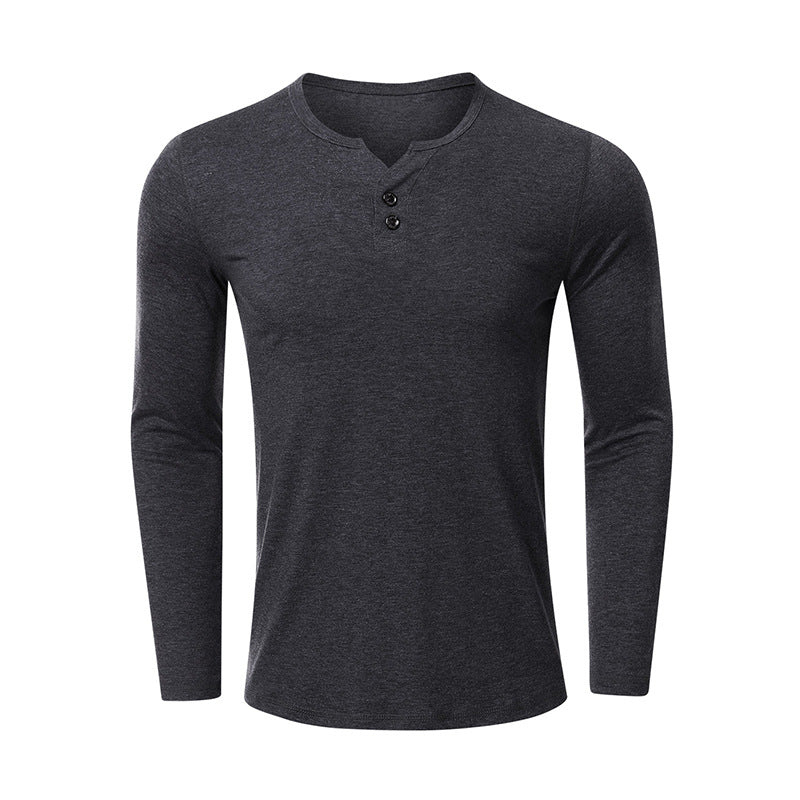 Fall V Neck Long Sleeves T Shirts for Men