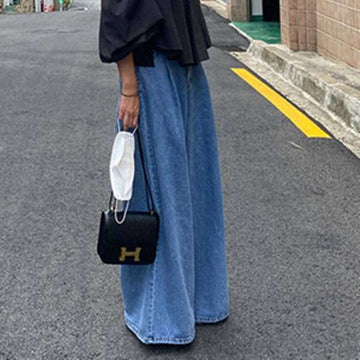 Fashion Casual Denim Wide Leg Jeans for Women