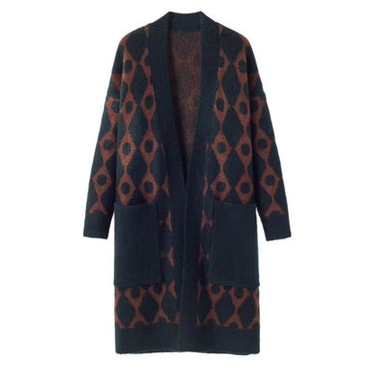 Women Woolen Plus Sizes Knitting Overcoat