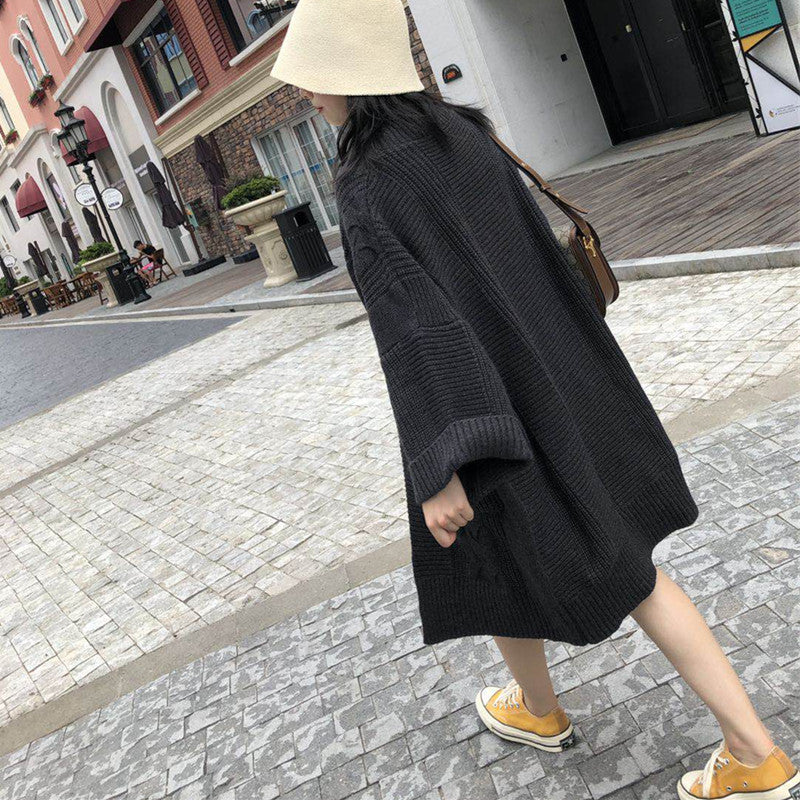 Casual Office Lady Knitted Cardigan Overcoats