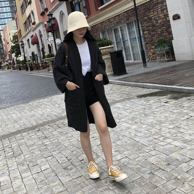 Casual Office Lady Knitted Cardigan Overcoats
