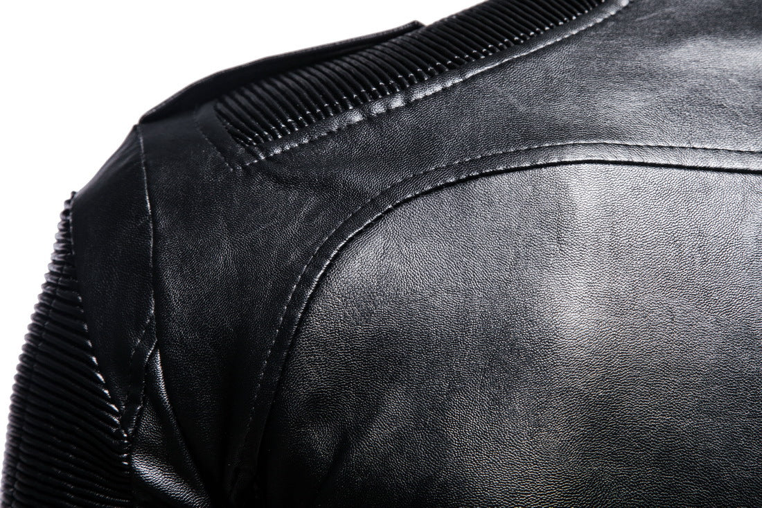 Fall Plus Sizes Pu Leather Jackets for Men