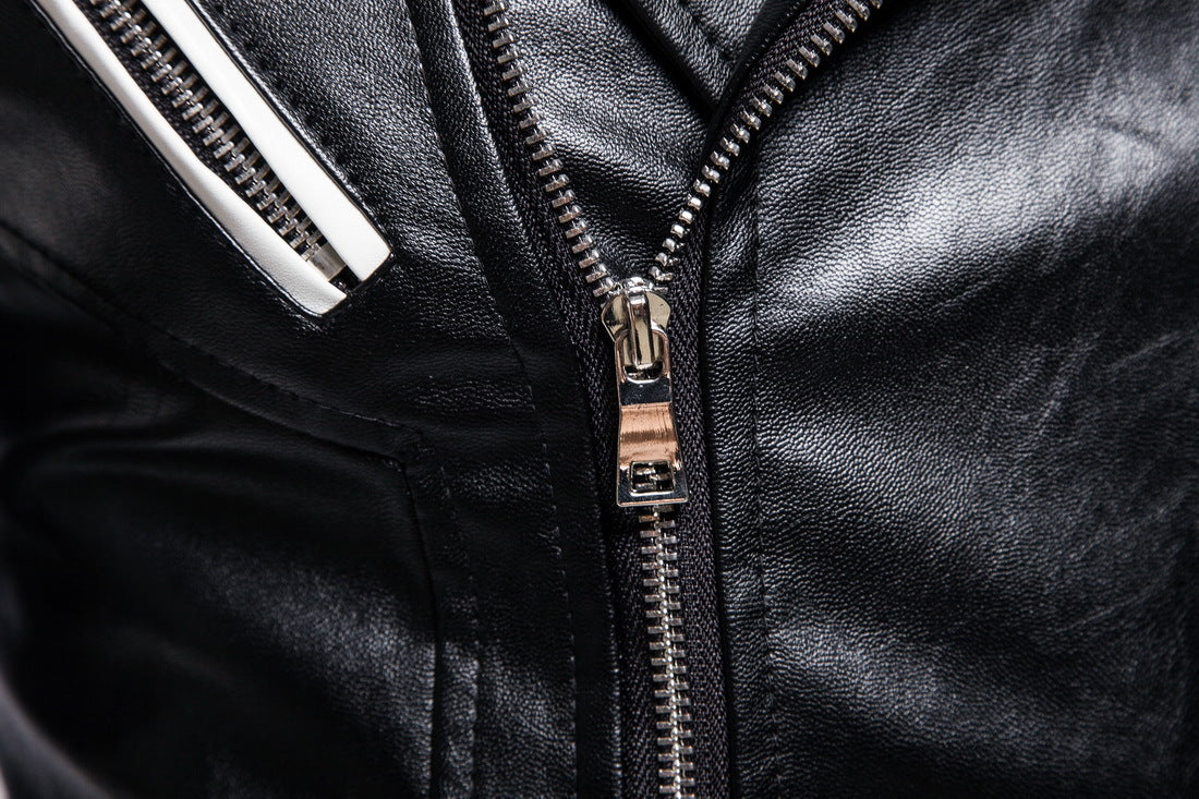 Fall Plus Sizes Pu Leather Jackets for Men