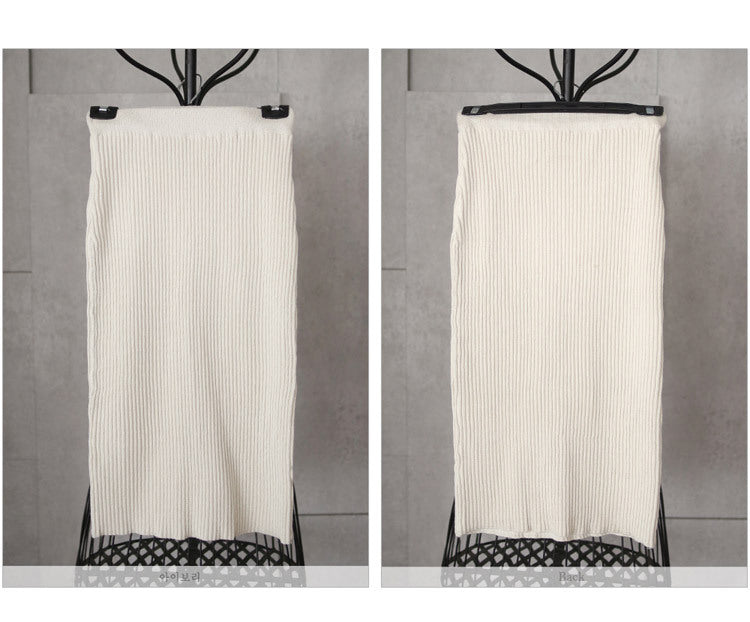 Women Knitting Bat Sleeves Tops and Sheath Skirts 2pcs Sets