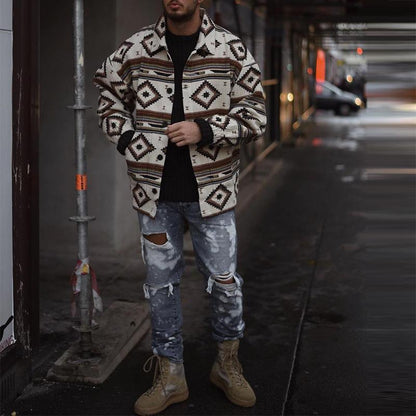 Leisure Turnover Collar Fashion Fall Jaket Coat for Men-STYLEGOING