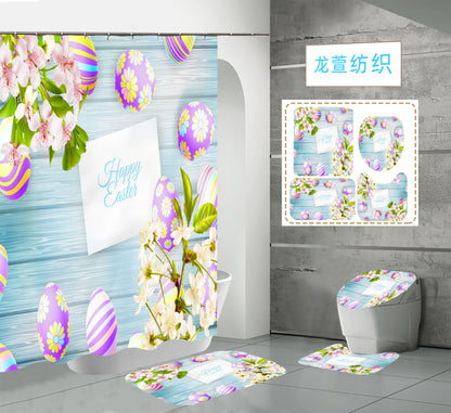 Happy Easter Day Shower Curtain Sets