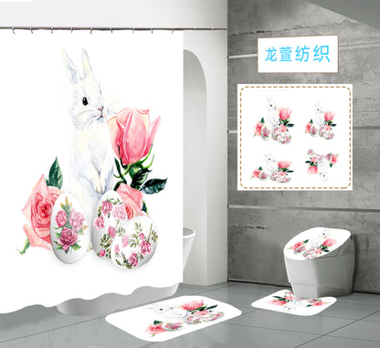 Happy Easter Day Shower Curtain Sets