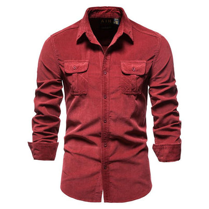 Casual Men Cotton Long Sleeves Shirts