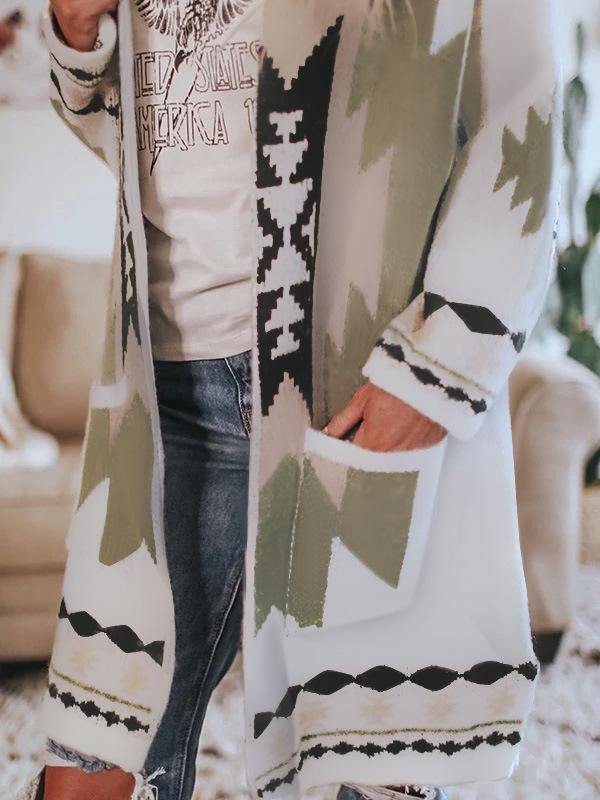 Women Long Sleeves Cardigan Overcoat-STYLEGOING