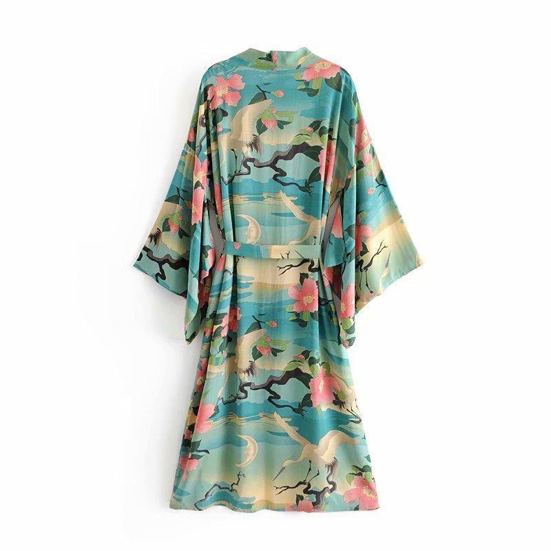 Bohemia Lotus Kimono Cover Ups-STYLEGOING
