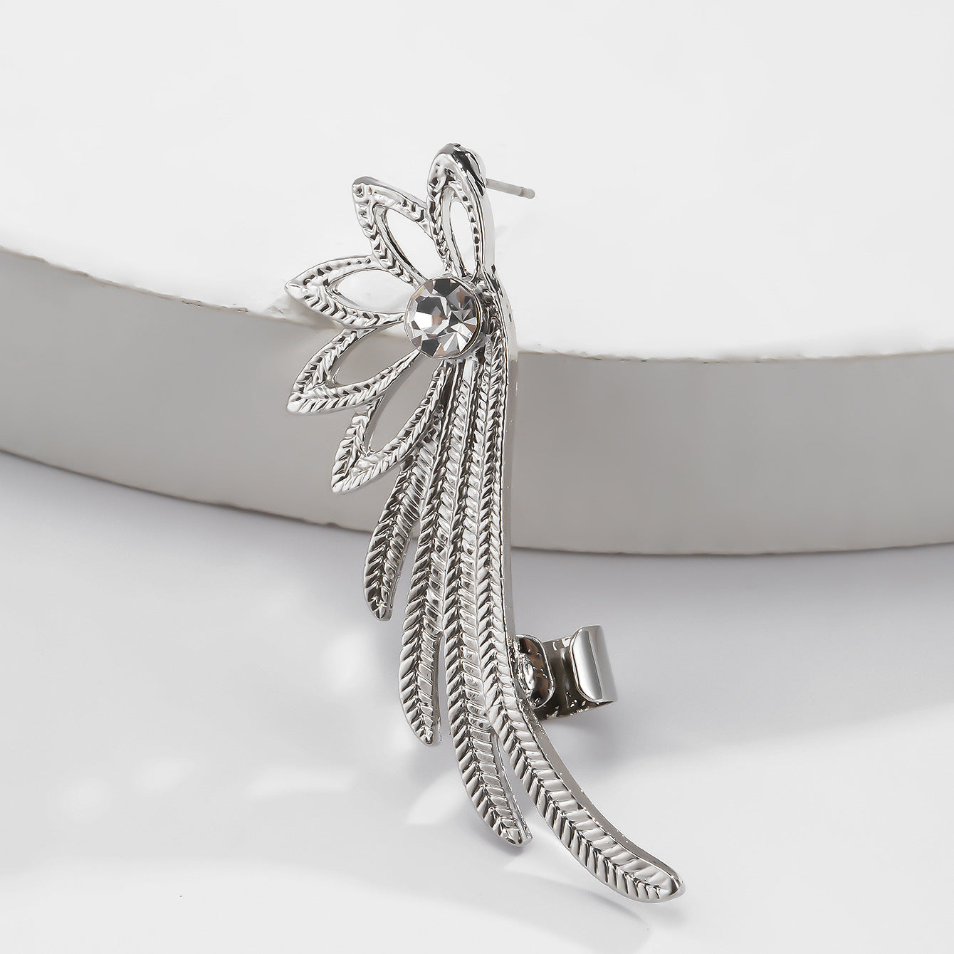Fashion Diamond Inlay Wings Shape Women Earrings