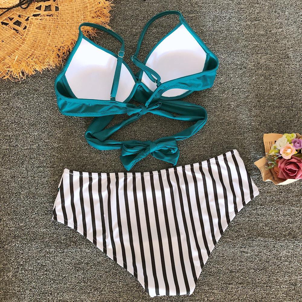 Women Print High Wasit Bikini Swimwear-STYLEGOING