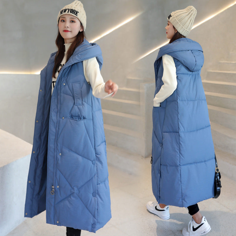 Casual Women Thicken Overknee Long Vest for Winter