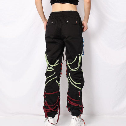 Personality Black Pockets Legging Pants-STYLEGOING