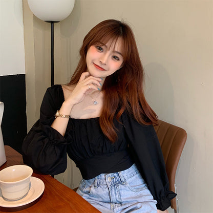 Summer Square Neckline Sexy Shirts Tops