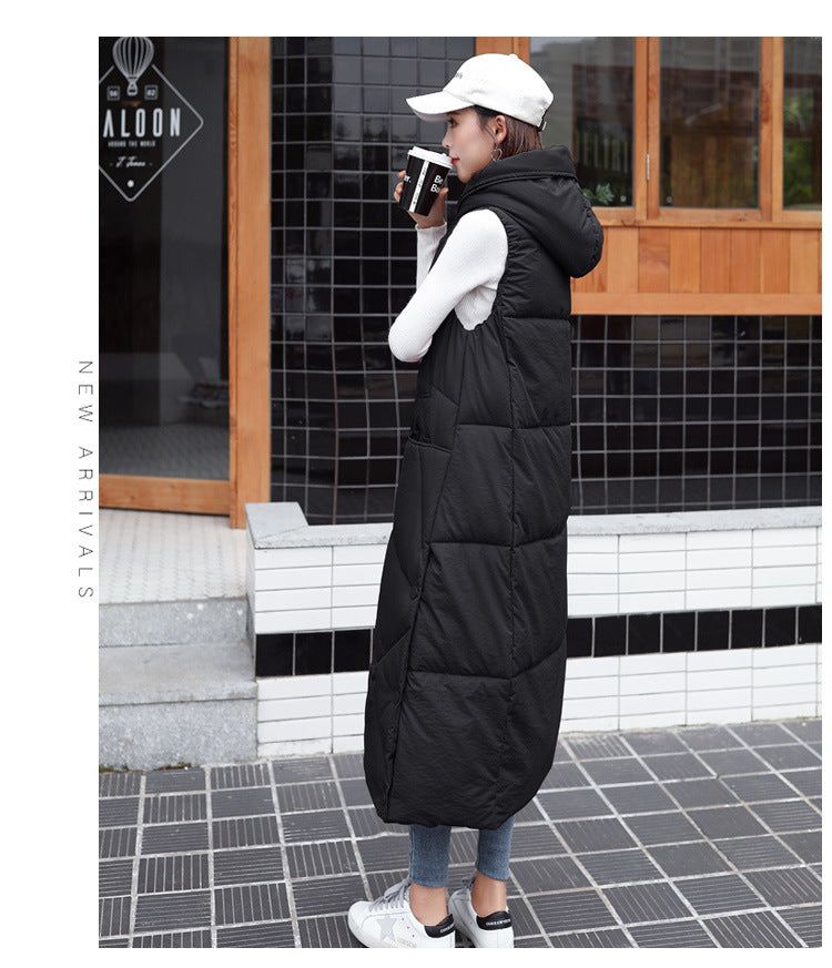 Casual Women Thicken Overknee Long Vest for Winter