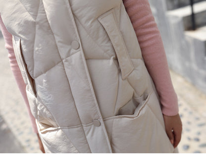 Casual Women Thicken Overknee Long Vest for Winter