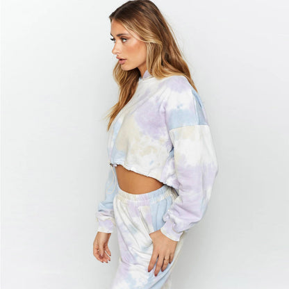 Casual Dyed Sports Two Pieces Outfits for Women