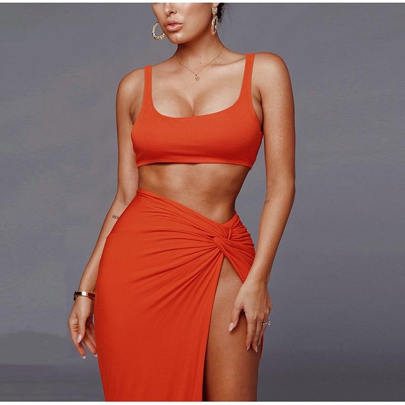 Sexy Women Strapless 2 Pieces Dresses-STYLEGOING