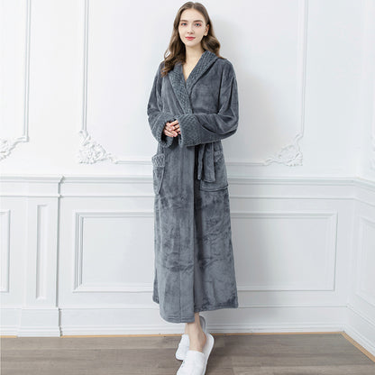 Winter Long Coral Fleece Sleepwear for Couple