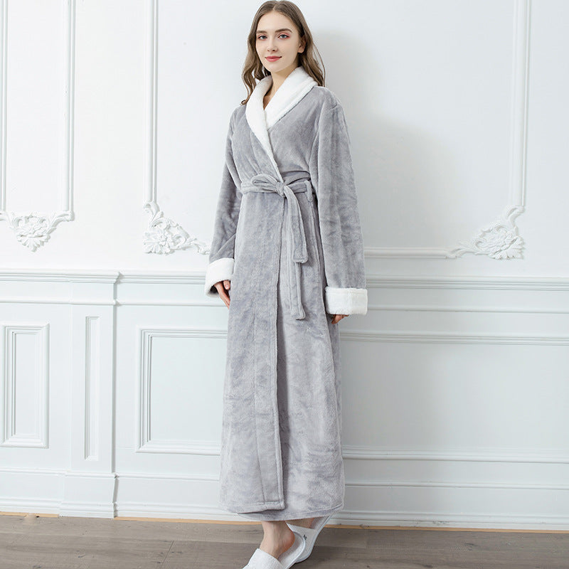 Winter Long Coral Fleece Sleepwear for Couple