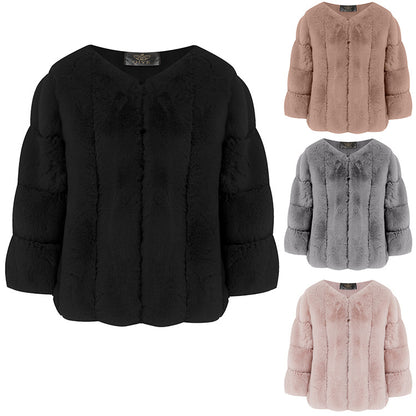 Winter Artificial Fur Short Coats for Women