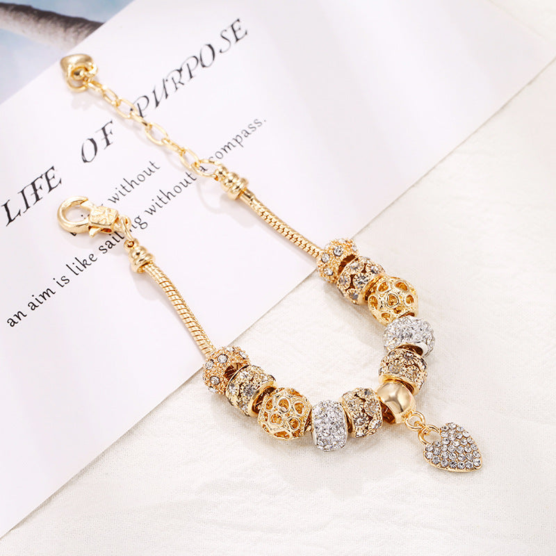 DIY Golden Color Sweetheart Bracelets for Women