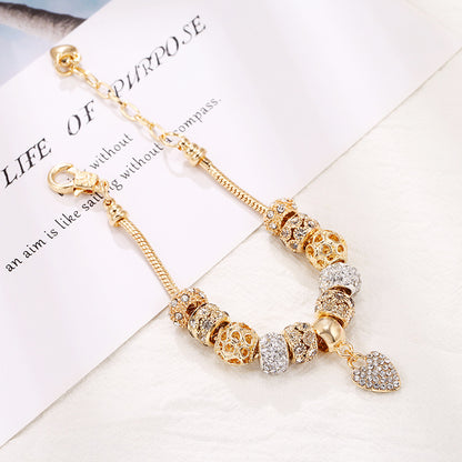 DIY Golden Color Sweetheart Bracelets for Women