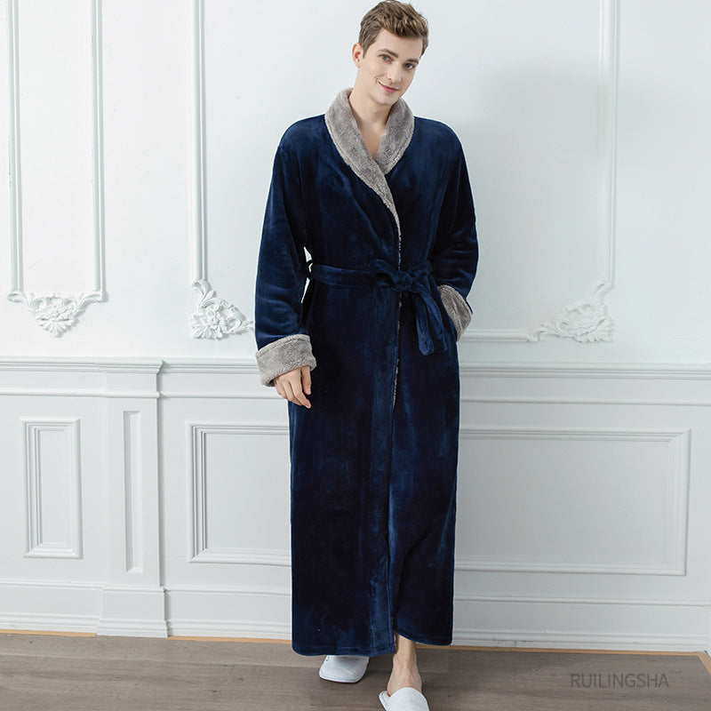 Winter Long Coral Fleece Sleepwear for Couple