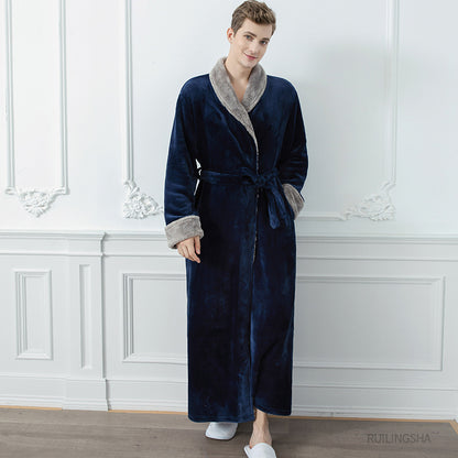 Winter Long Coral Fleece Sleepwear for Couple