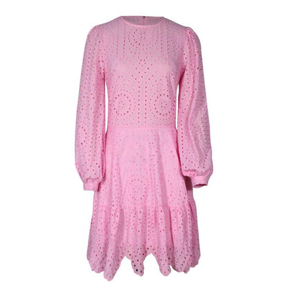 Women Hollow Out Short Dresses-STYLEGOING