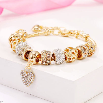 DIY Golden Color Sweetheart Bracelets for Women