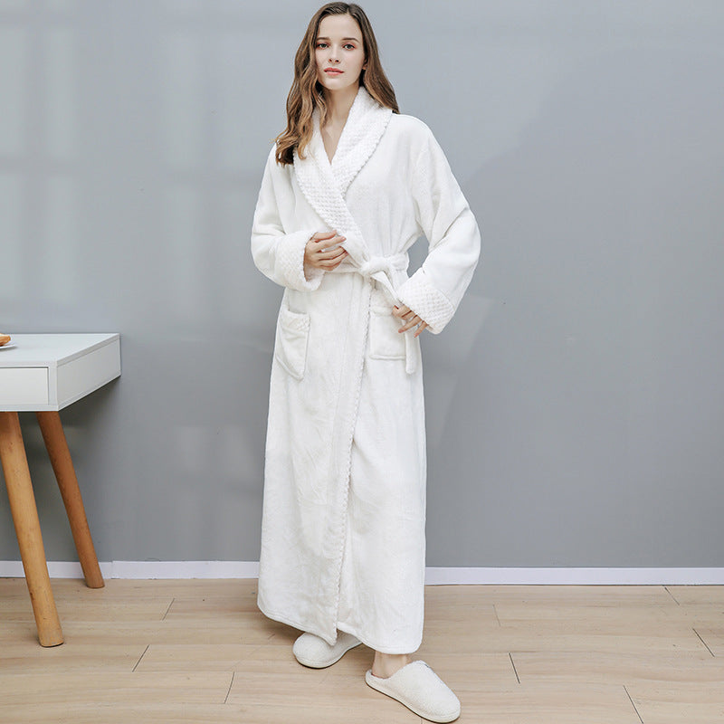 Winter Long Coral Fleece Sleepwear for Couple