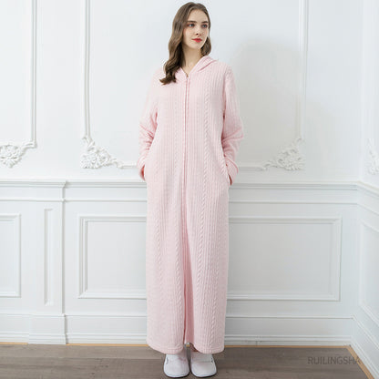 Winter Long Coral Fleece Sleepwear for Couple