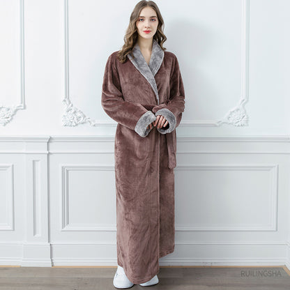 Winter Long Coral Fleece Sleepwear for Couple