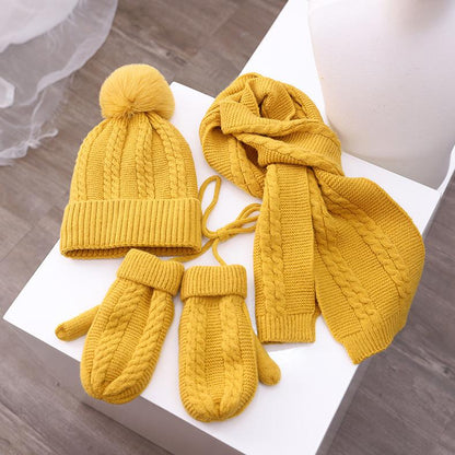 Kids Winter Kitting 3pcs/Set Hats&Scarfs&Gloves