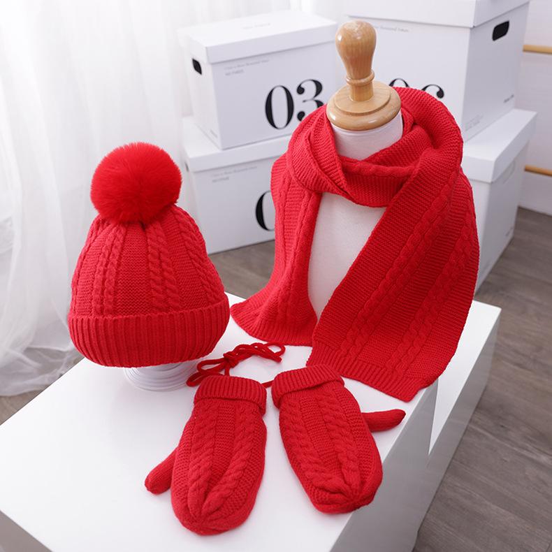 Kids Winter Kitting 3pcs/Set Hats&Scarfs&Gloves
