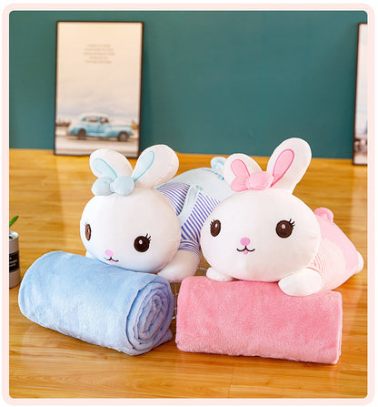 Rabbit Design Pillow and Blankets Sets